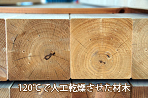 人工乾燥させた材木